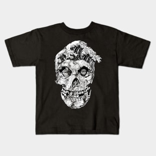 Skull Head Waves Kids T-Shirt